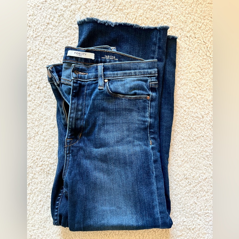 EUC Fidelity Cropped High Waisted Jeans